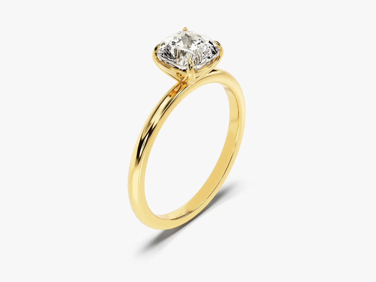1.50CT Cushion Cut Solitaire Diamond Moissanite Engagement Ring