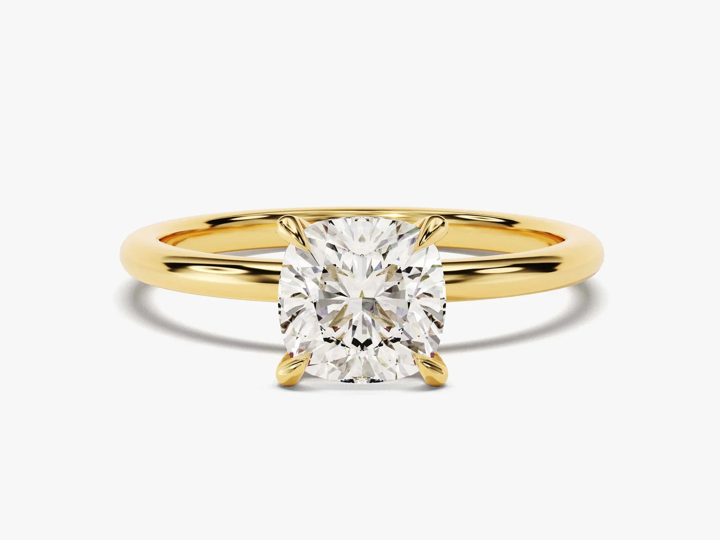 1.50CT Cushion Cut Solitaire Diamond Moissanite Engagement Ring