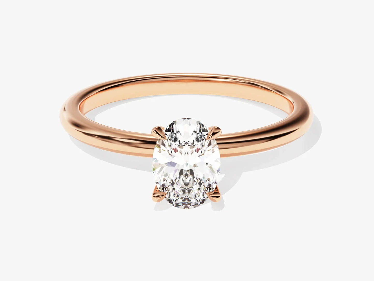 1.0CT Oval Cut Diamond Solitaire Moissanite Engagement Ring