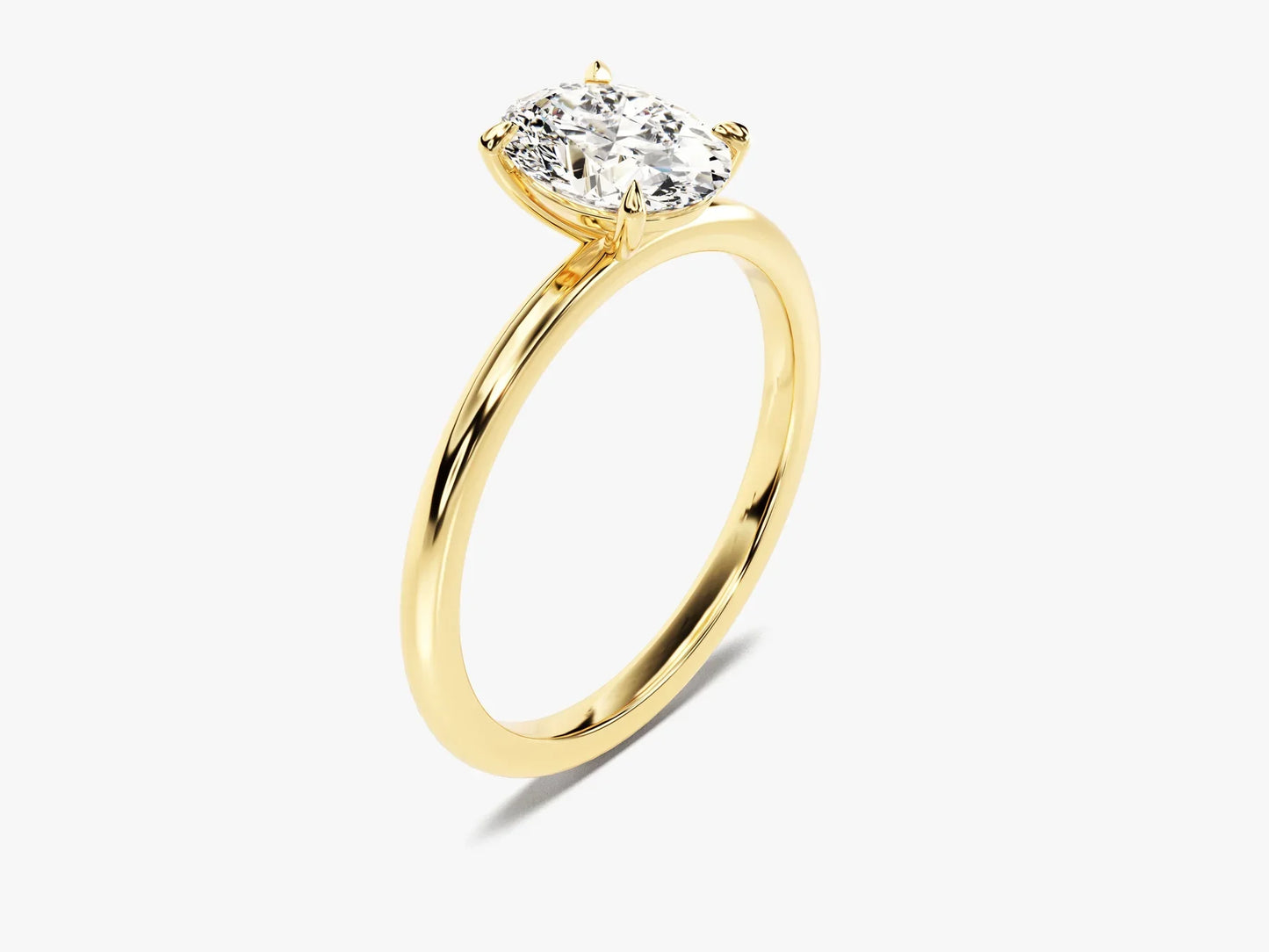 1.50CT Solitaire Oval Cut Diamond Moissanite Engagement Ring