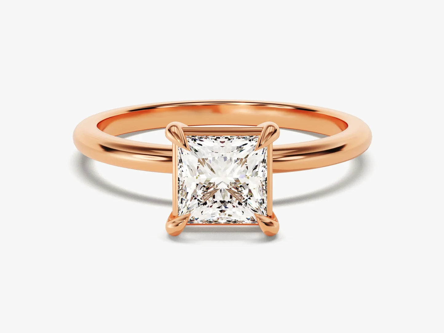 1.50CT Princess Cut Diamond Solitaire Moissanite Engagement Ring