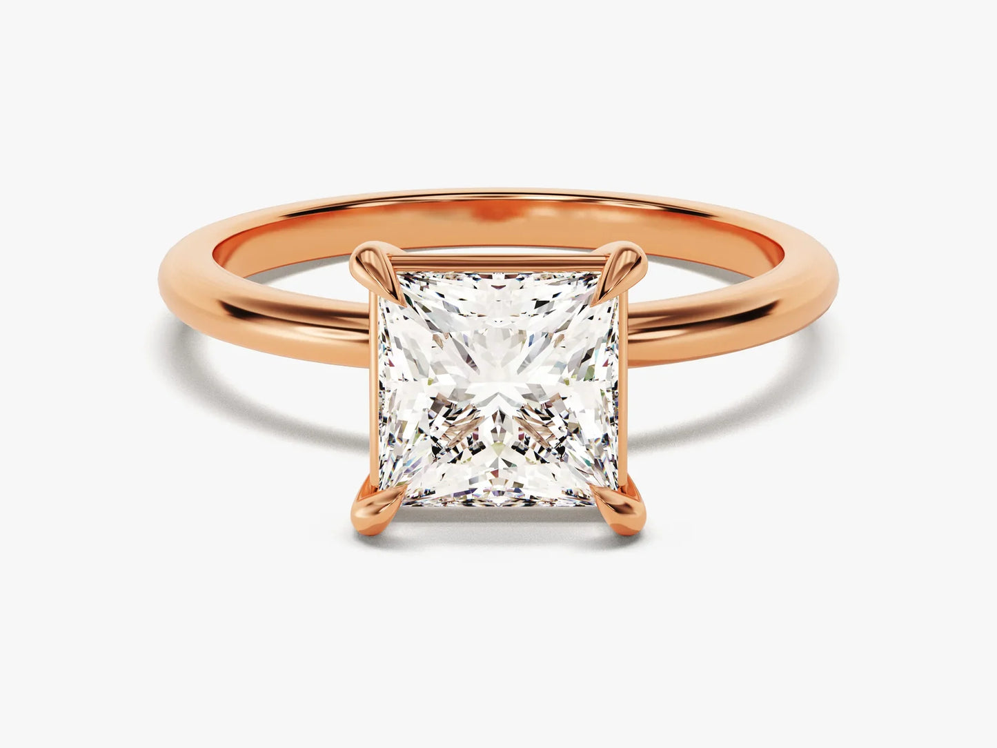 1.50CT Princess Diamond Solitaire Moissanite Engagement Ring