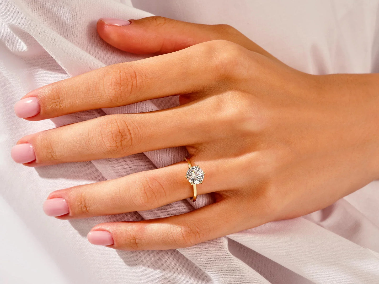 1.50CT Round Brilliant Cut Solitaire Moissanite Engagement Ring