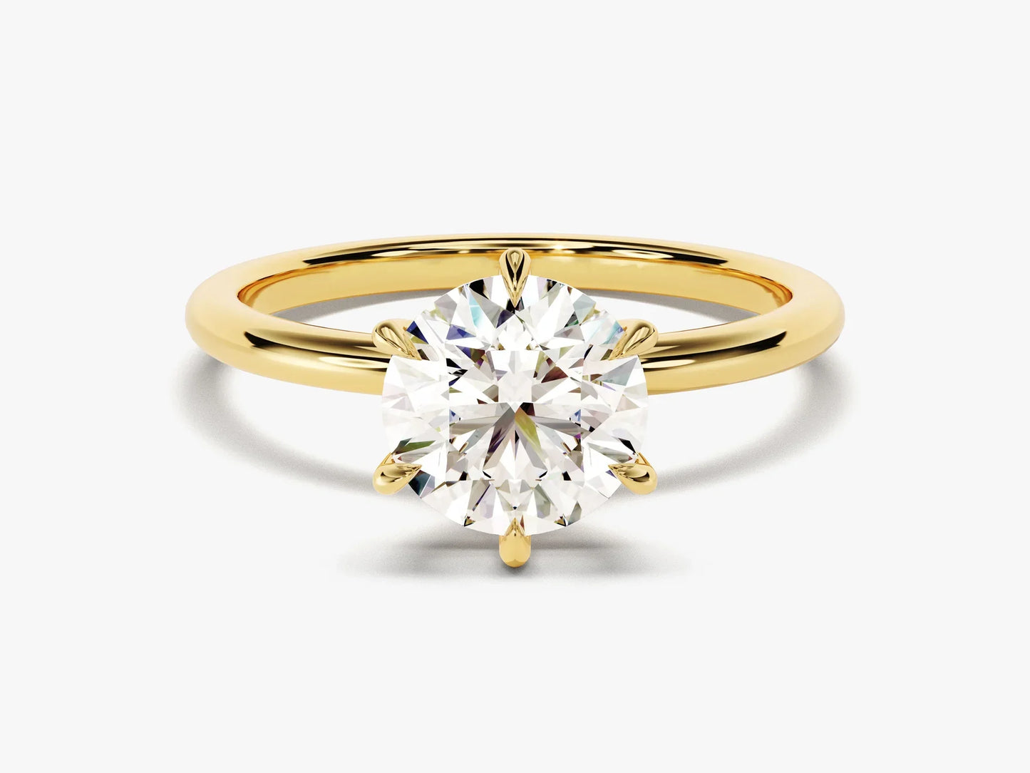 1.50CT Round Brilliant Cut Solitaire Moissanite Engagement Ring