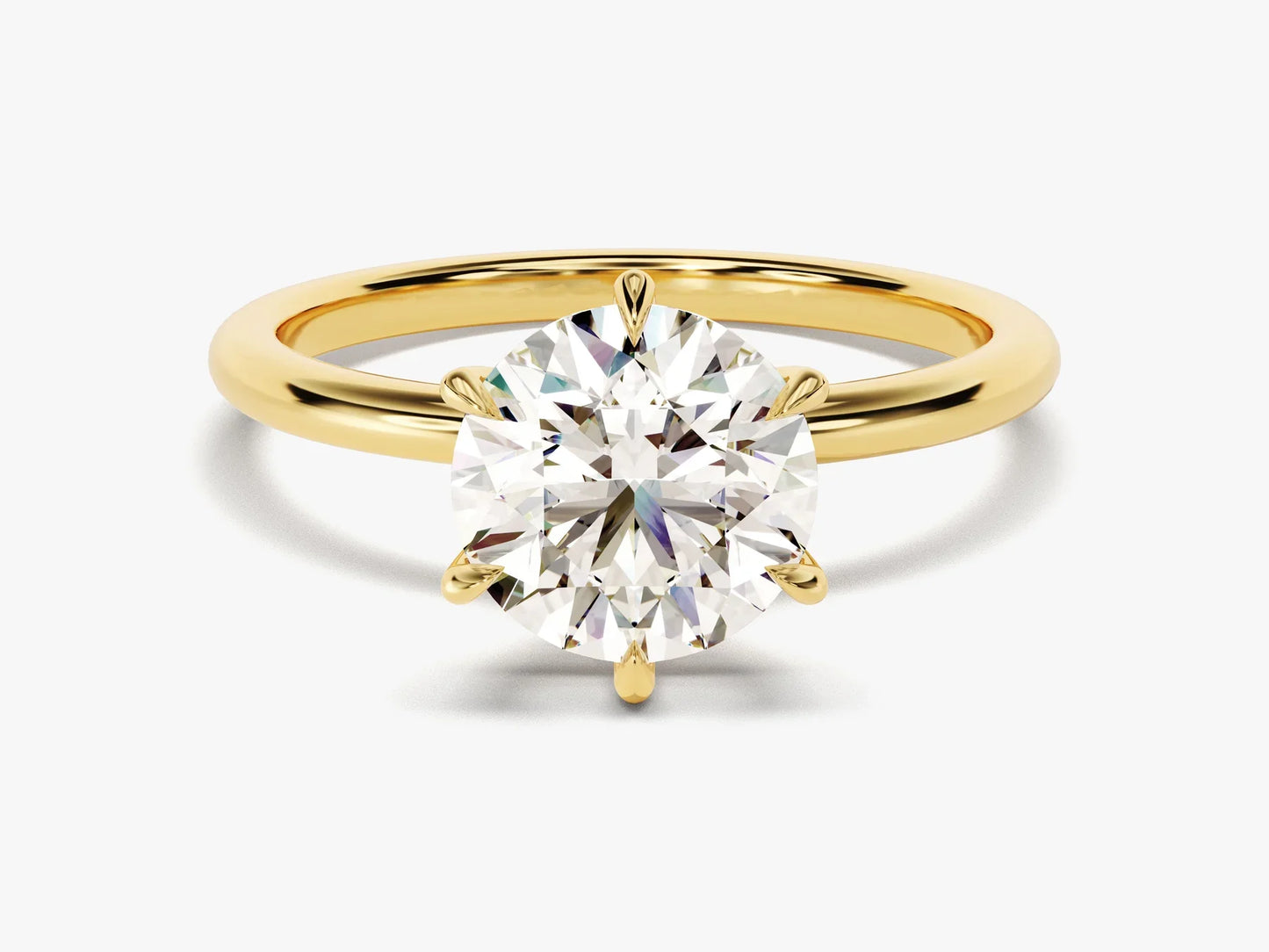 2.0CT Round Brilliant Cut Solitaire Diamond Moissanite Engagement Ring
