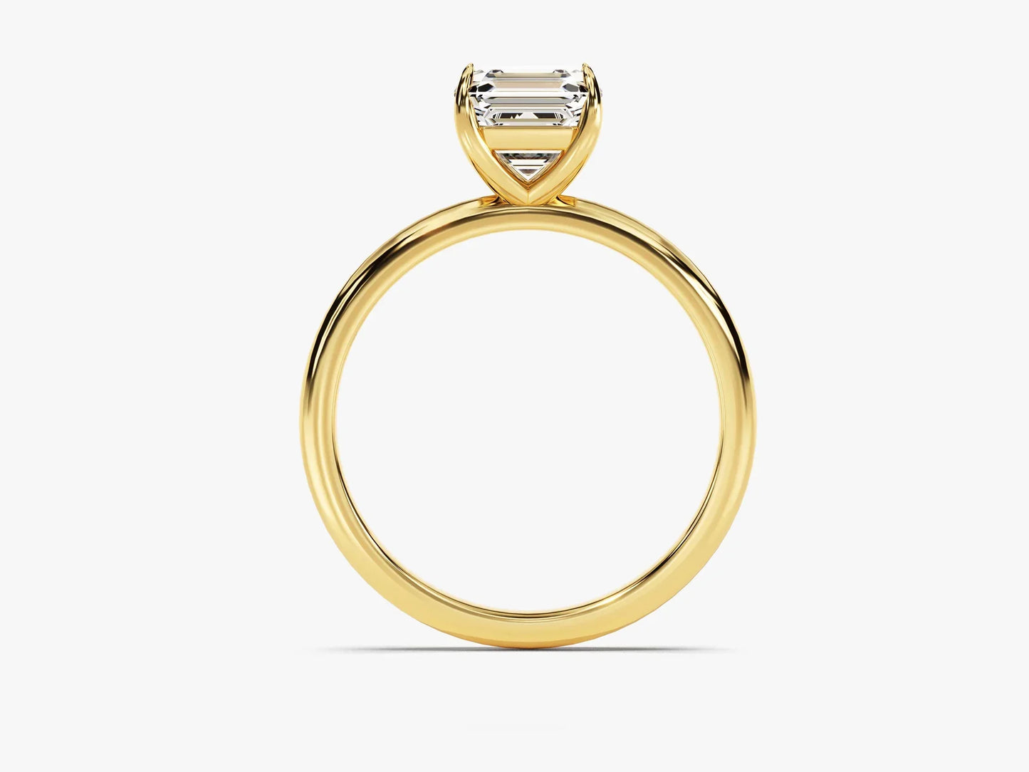 1.50CT Asscher Cut Solitaire Diamond Moissanite Engagement Ring