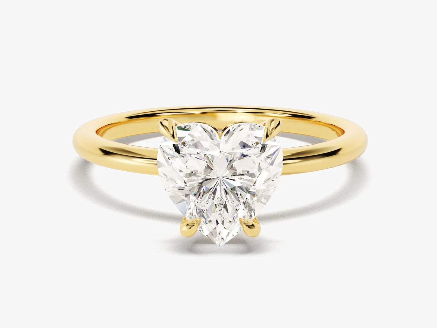 2.0CT Heart Cut Diamond Solitaire Moissanite Engagement Ring