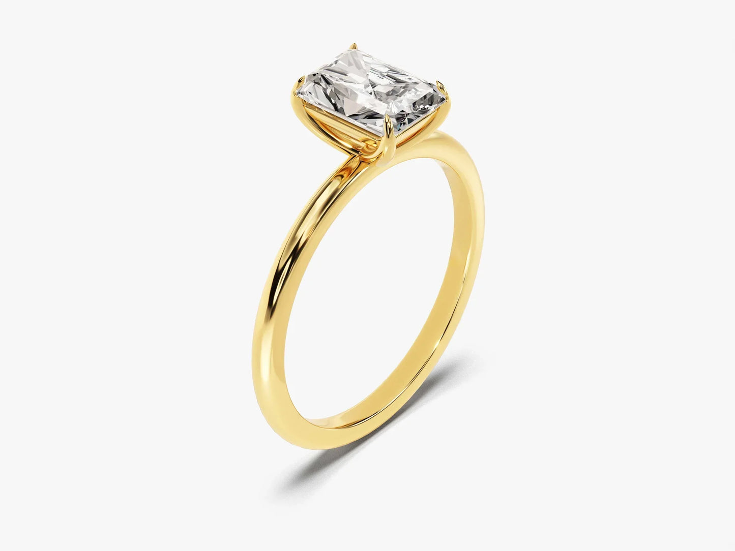 1.50CT Radiant Cut Solitaire Diamond Moissanite Engagement Ring