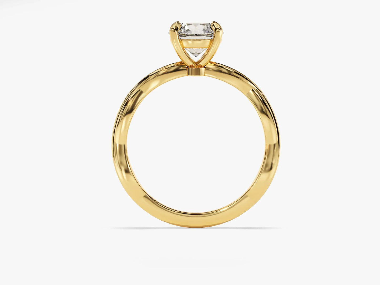 1.0CT Round Brilliant Diamond Solitaire Moissanite Engagement Ring