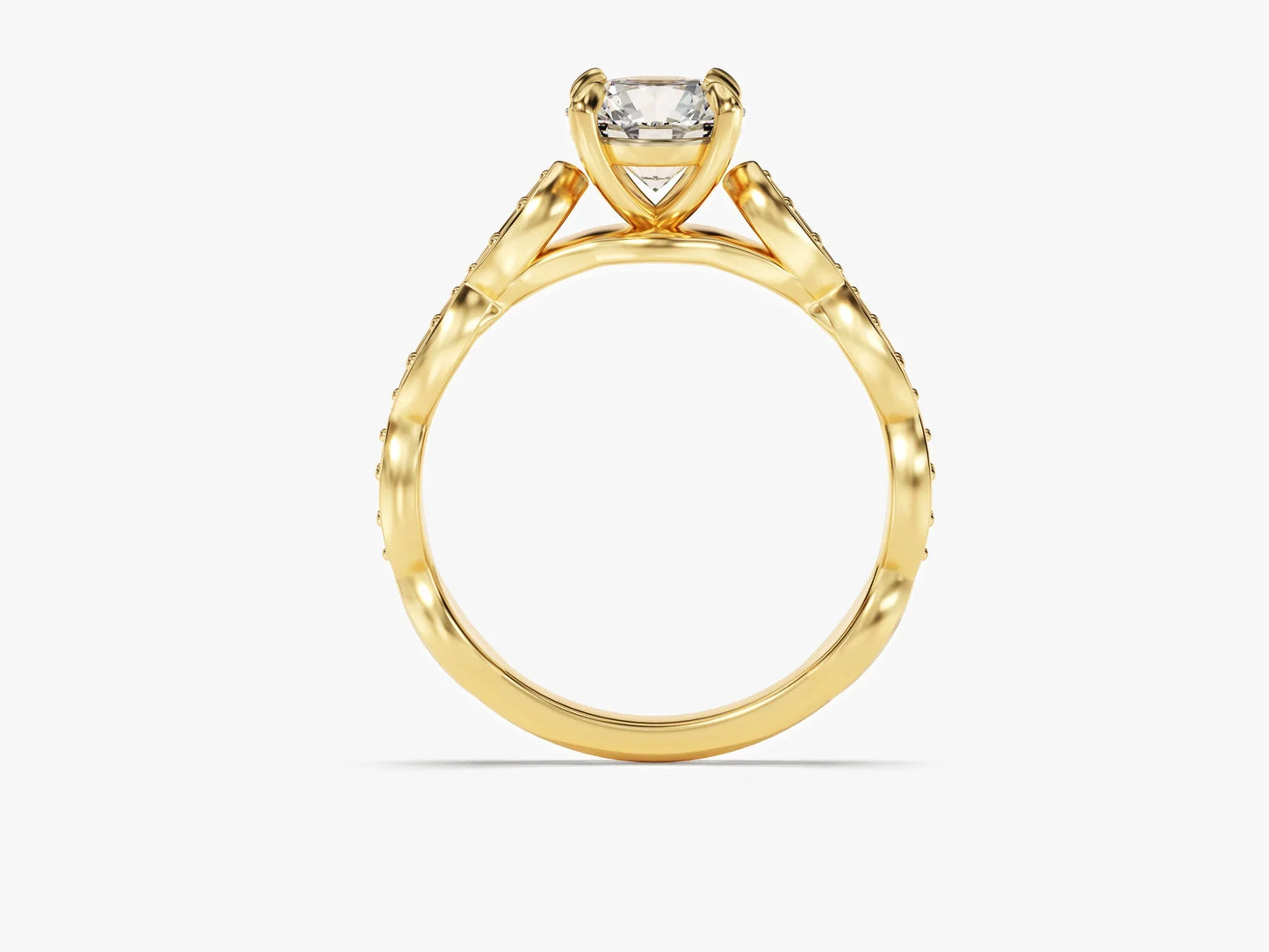 1.0 CT Round Cut Diamond Vintage Pave Setting Moissanite Engagement Ring