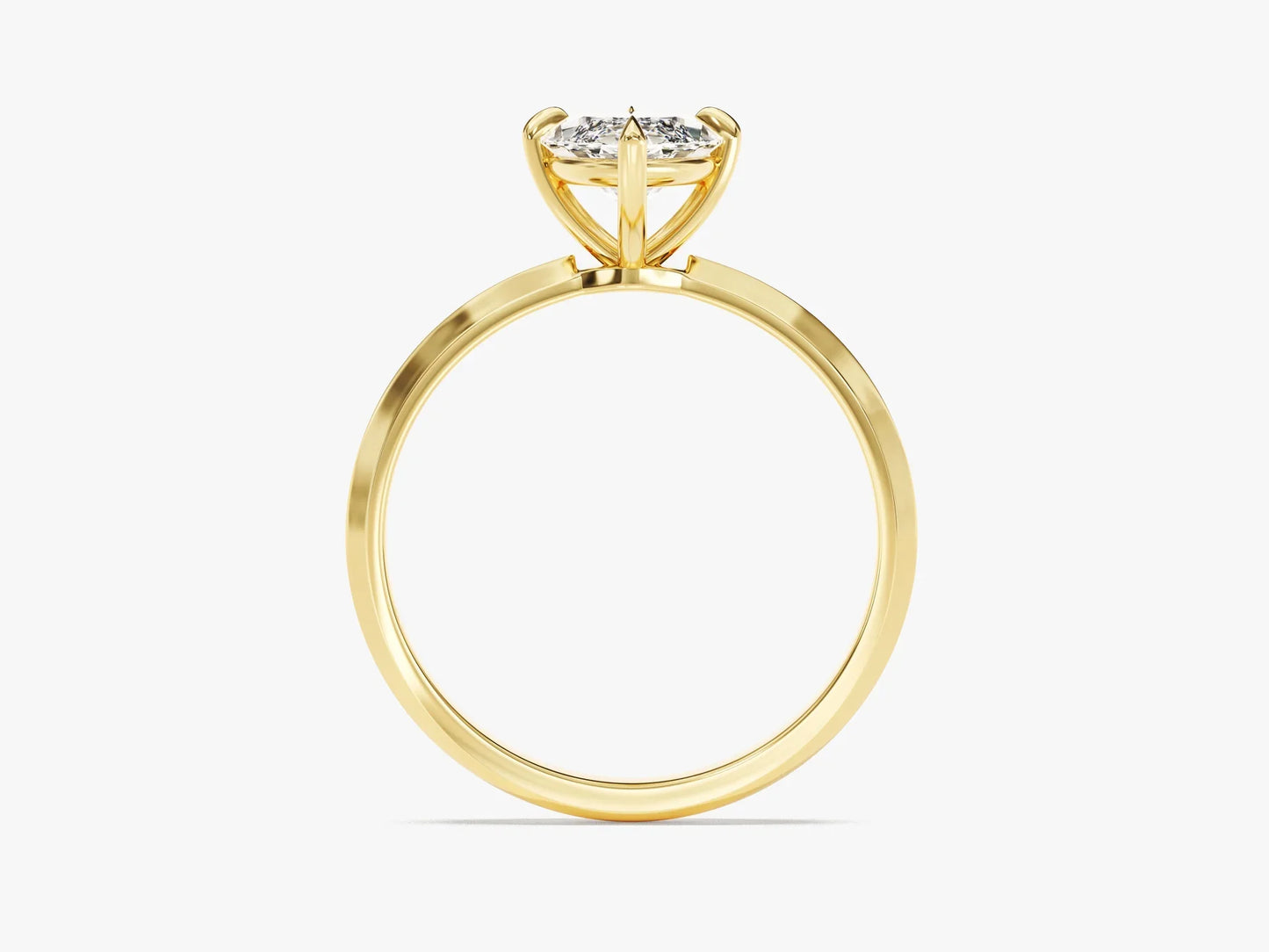 1.50CT Marquise Diamond Knife Edge Solitaire Moissanite Engagement Ring