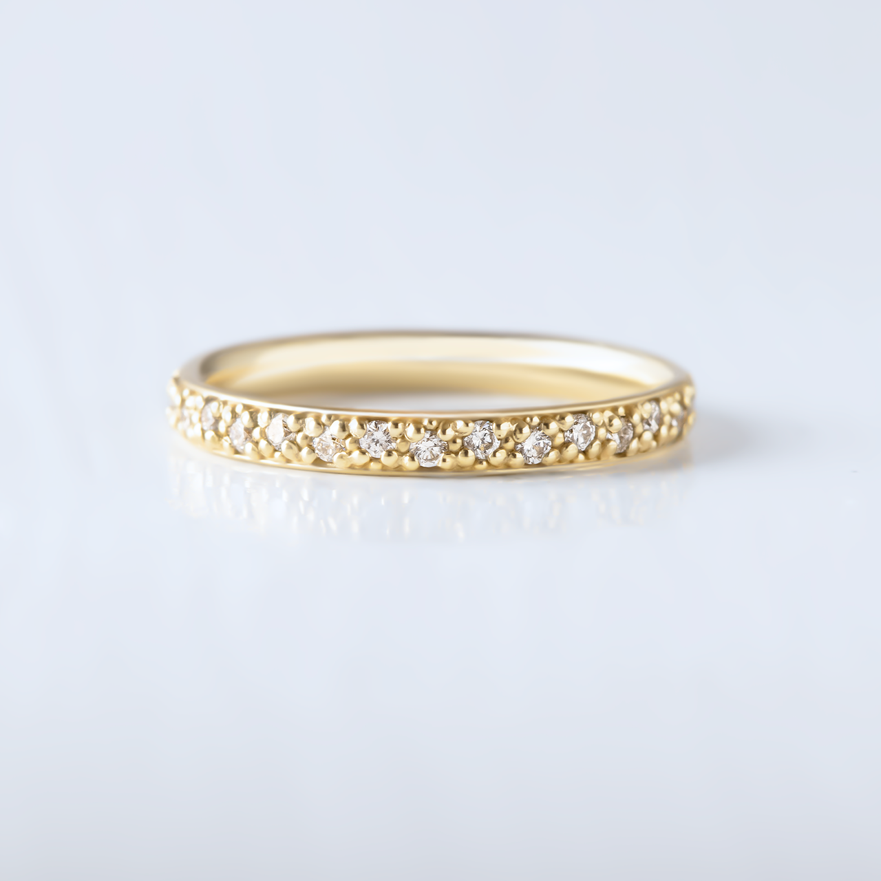 Round Brilliant Cut Half Eternity Wedding Band