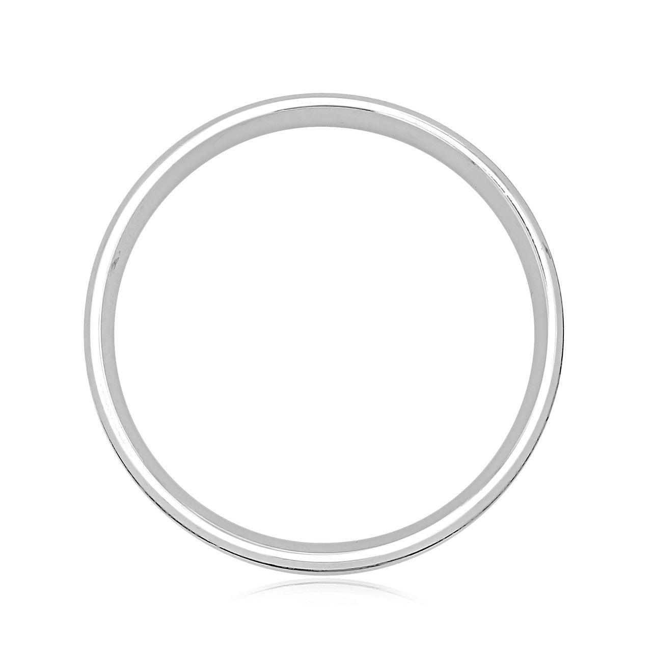 Milgrain Brushed Polish Men's Wedding Band