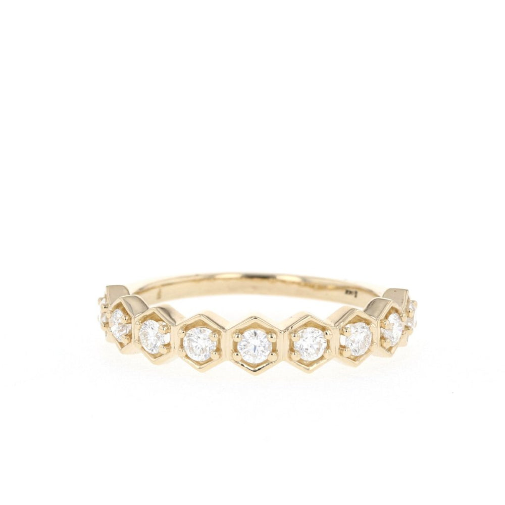 0.4ct Round Brilliant Cut Moissanite Diamond Half Eternity Wedding Band