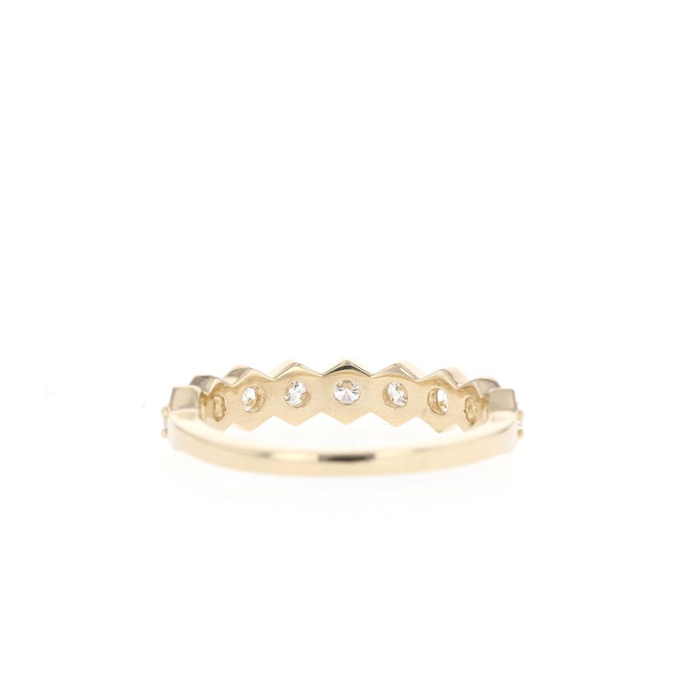 0.4ct Round Brilliant Cut Moissanite Diamond Half Eternity Wedding Band