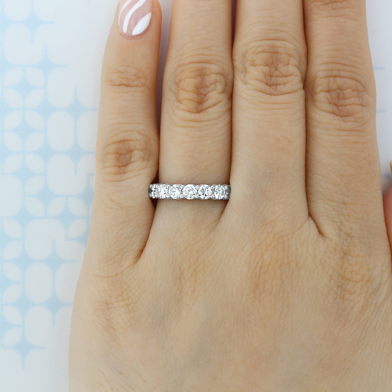 Round Brilliant Cut Full Eternity Wedding Band