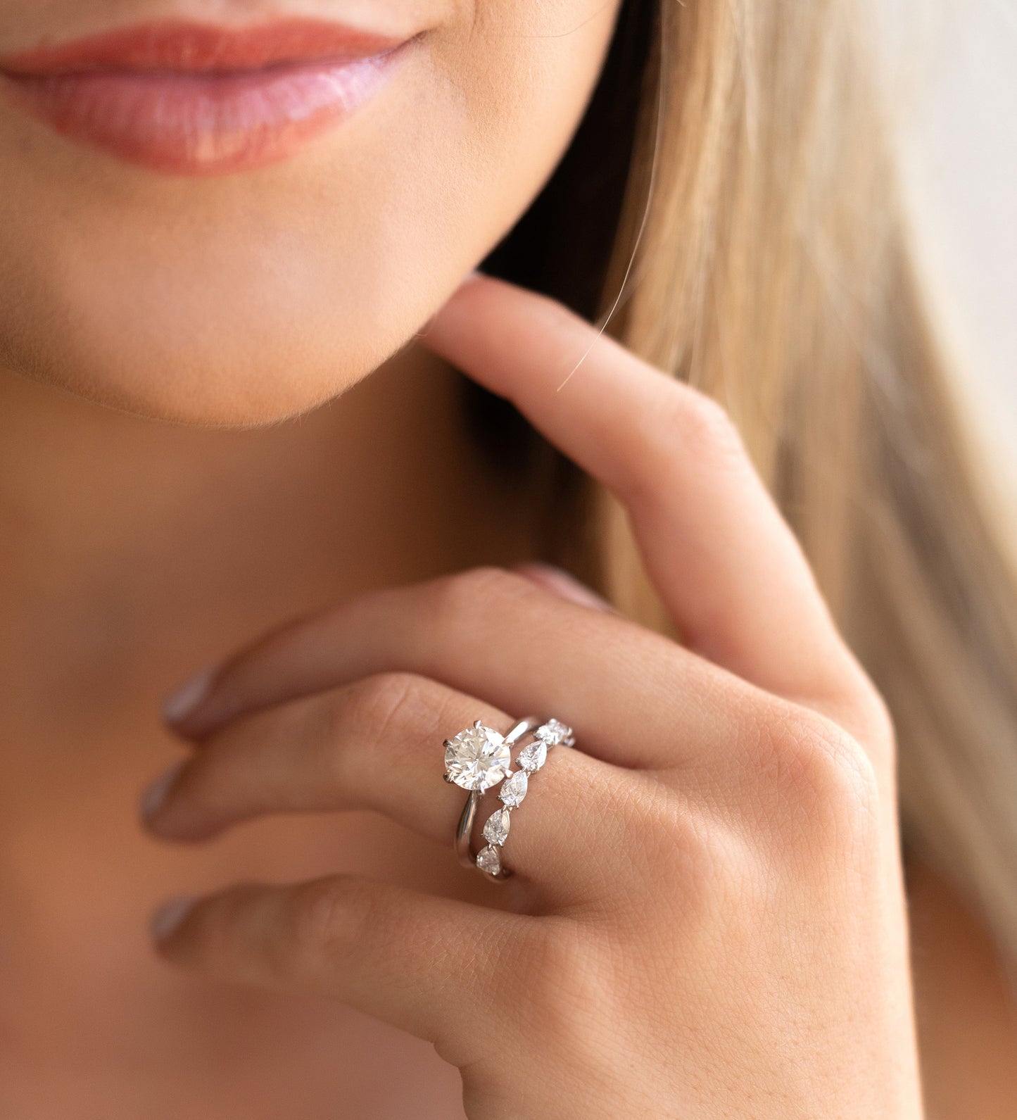 0.35ct Round Cut Petite Moissanite Diamond Criss Cross Wedding Band