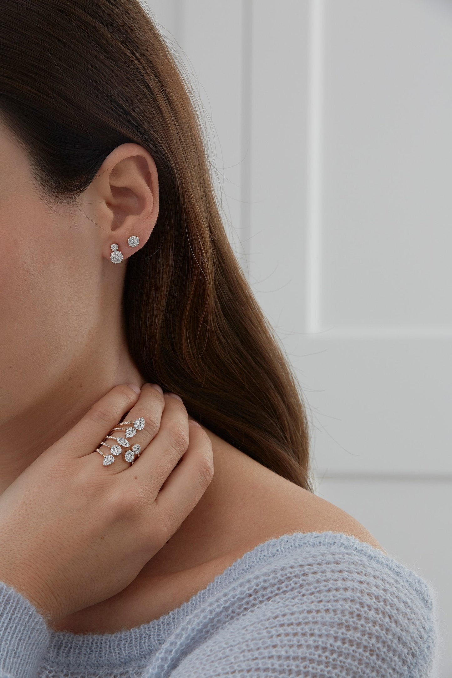 2.0 TCW Round Moissanite Diamond Studs Earrings