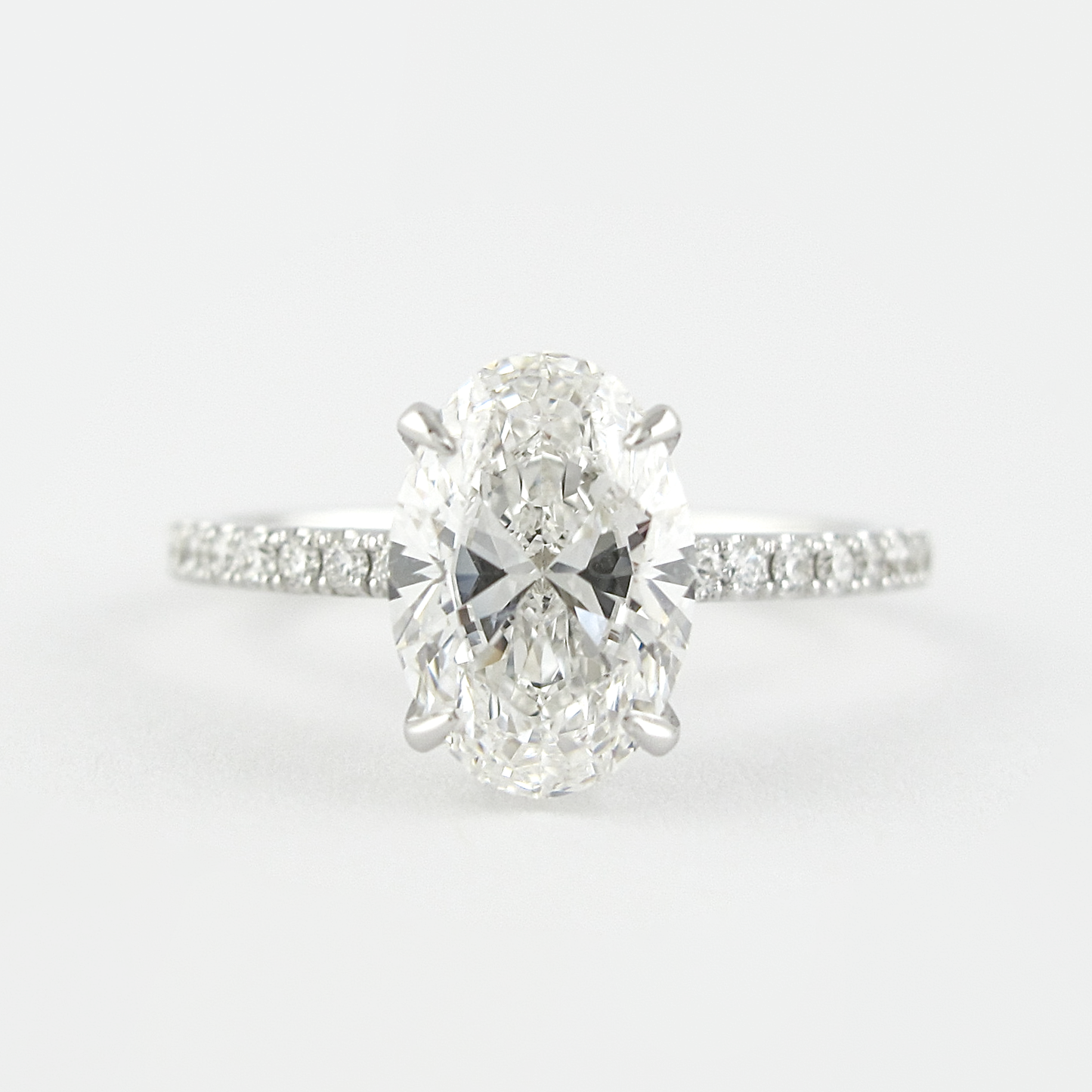 1.33CT Oval Cut Hidden Halo Moissanite Diamond Engagement Ring For Women