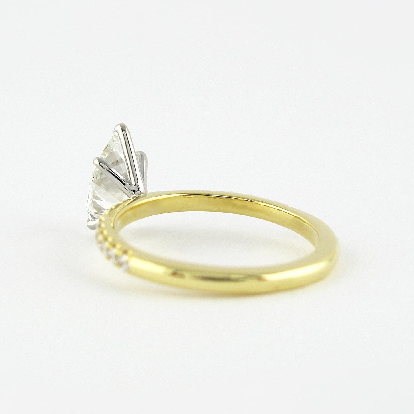 Pear Cut Moissanite Engagement Ring