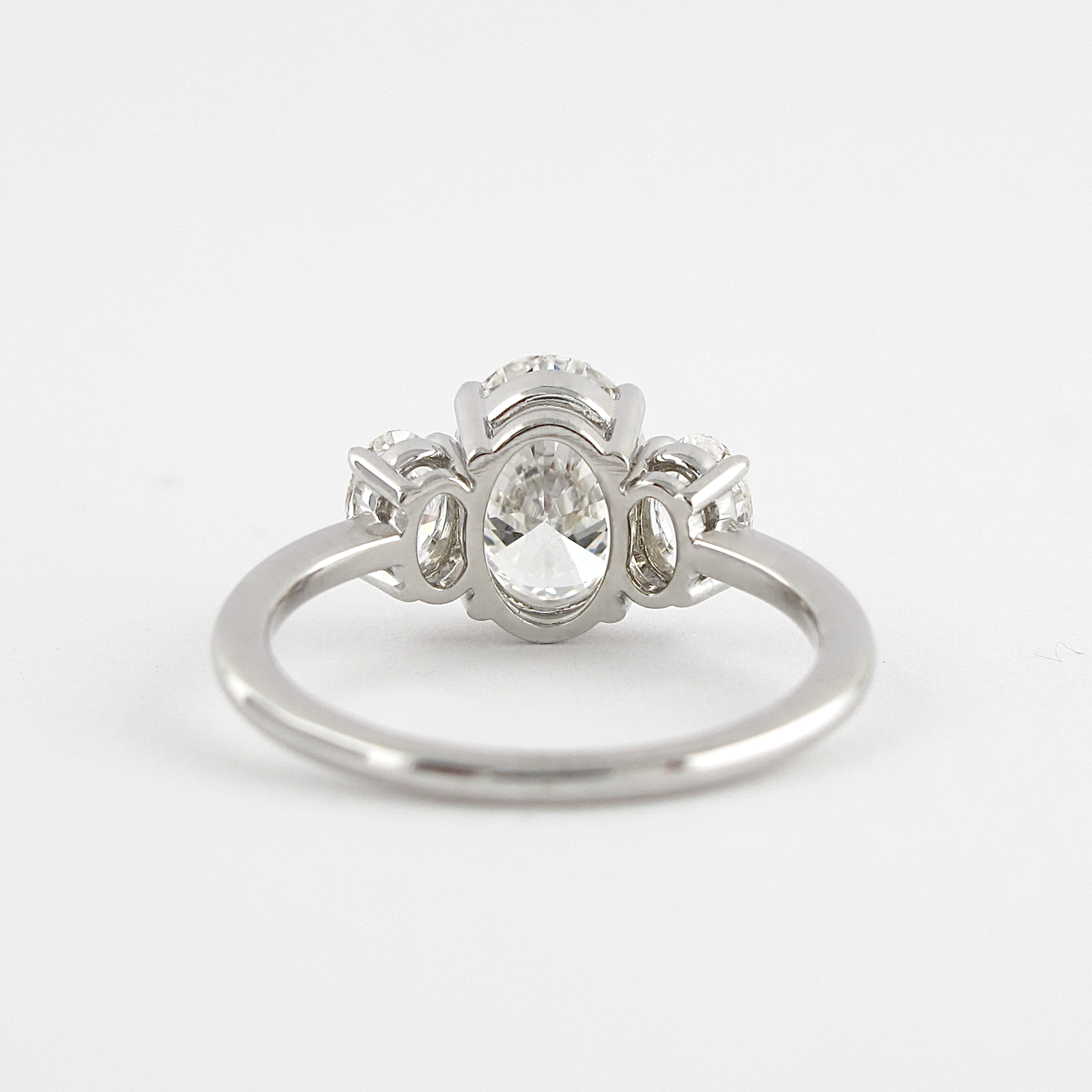 1.91CT Oval Cut Three Stone Moissanite Diamond Engagement Ring For Her