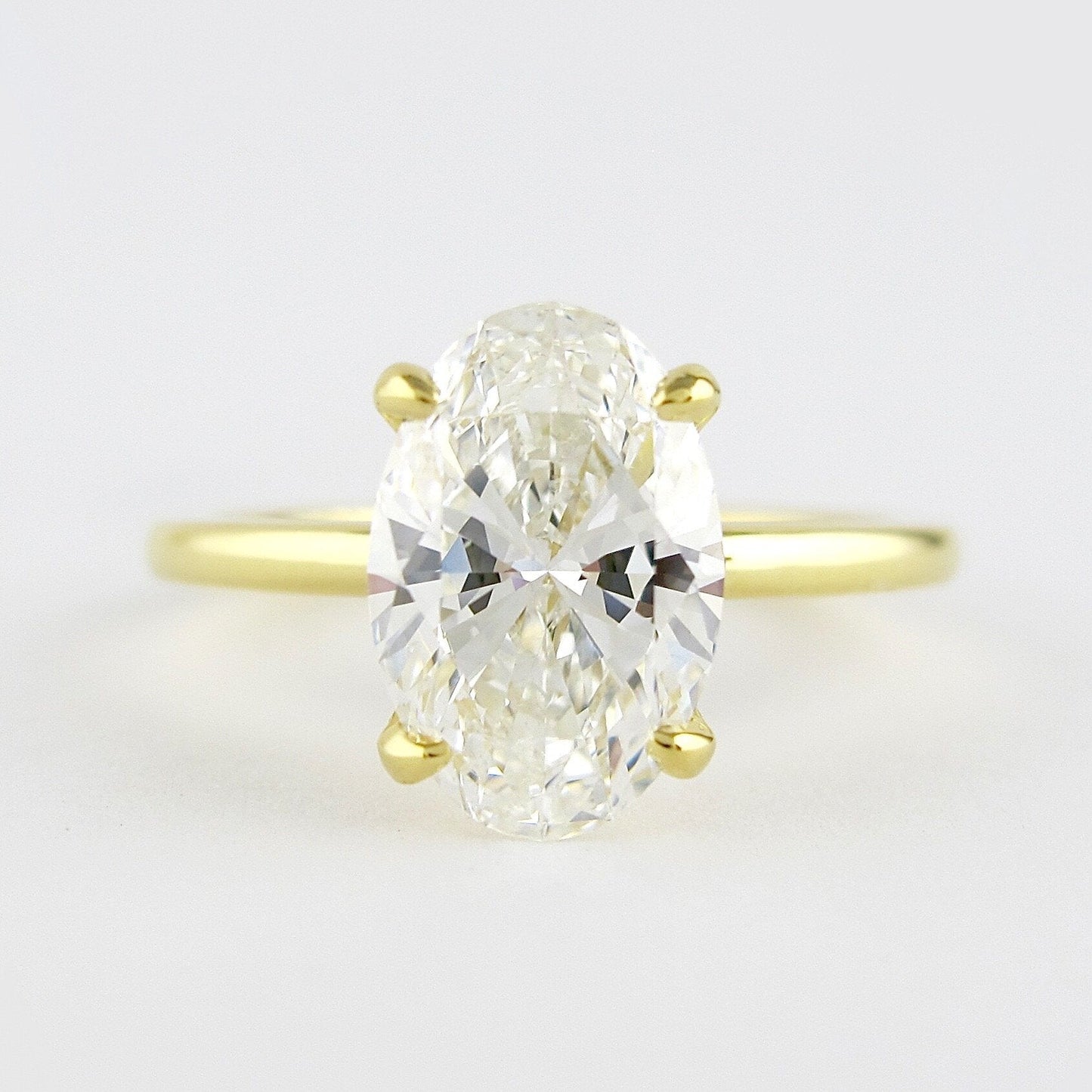 1.33 CT Oval Cut Moissanite Engagement Ring