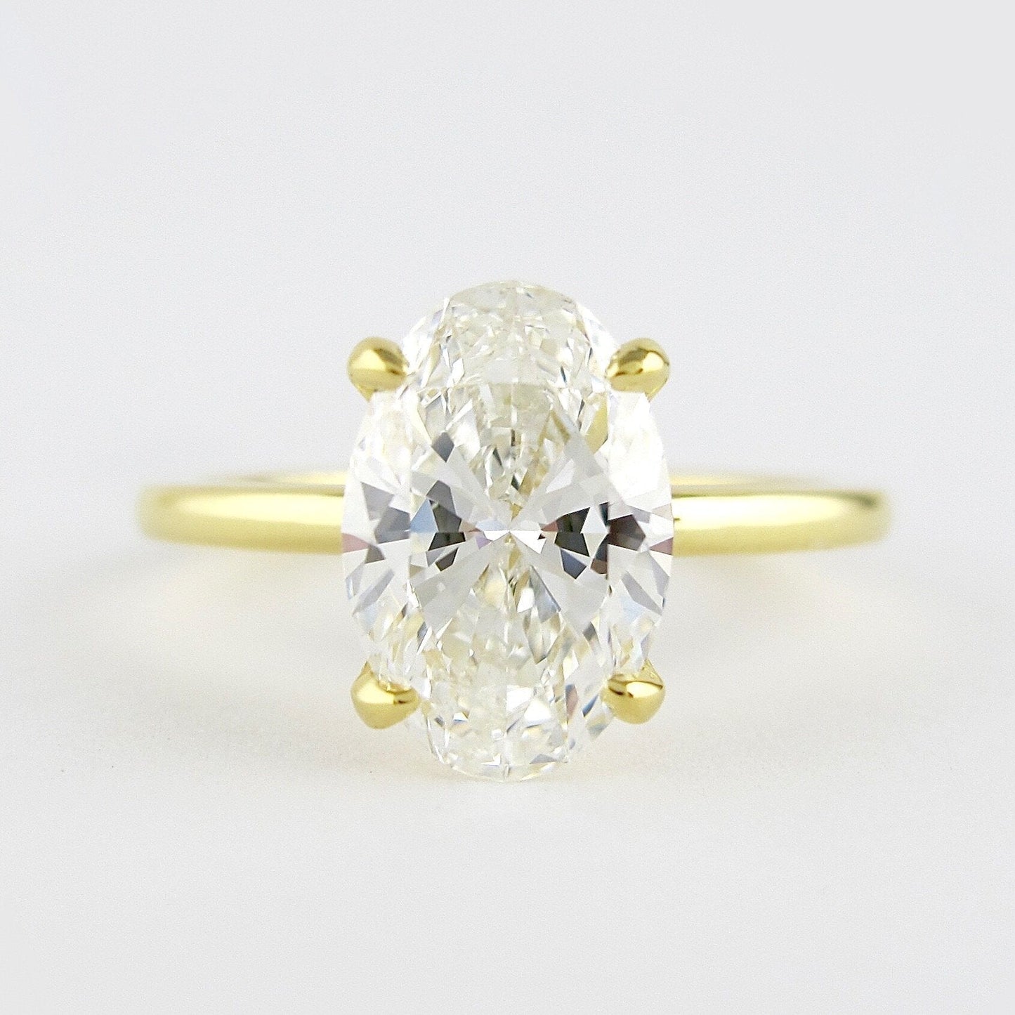 1.33CT Oval Cut Solitaire Moissanite Diamond Engagement Ring