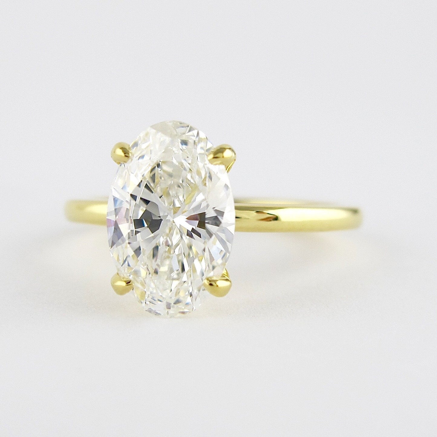 1.33CT Oval Cut Solitaire Moissanite Diamond Engagement Ring