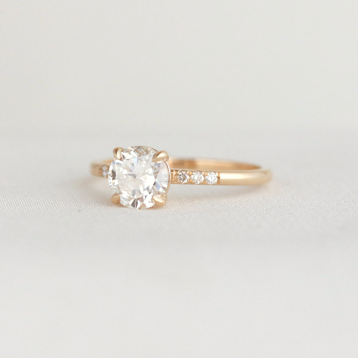 9.0 CT Round Moissanite Pave Setting Engagement Ring