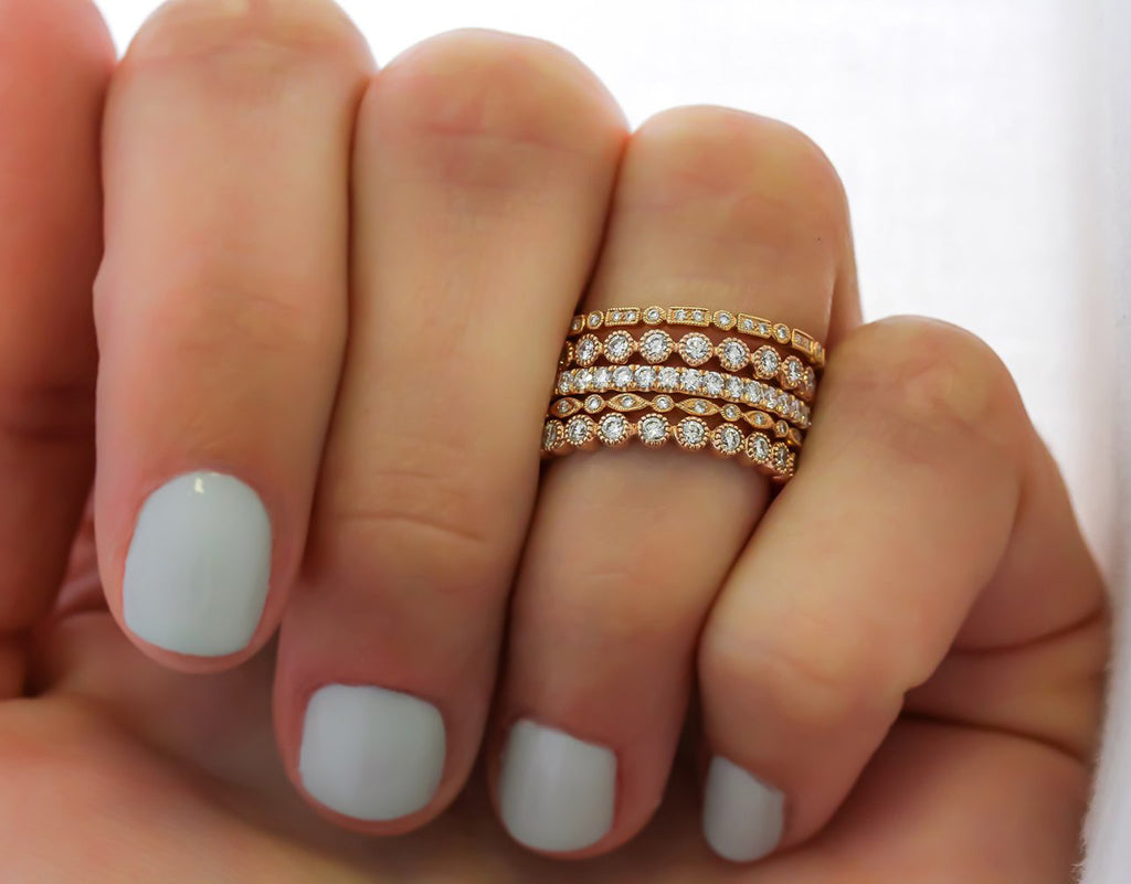 0.43ct Round Cut Moissanite Diamond Full Eternity Wedding Band
