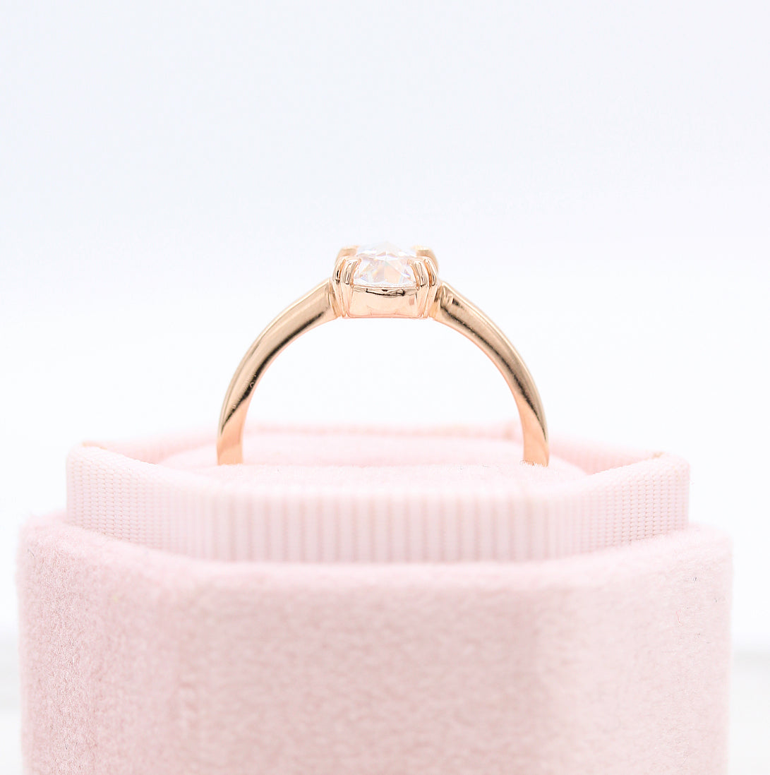 2ct Round Cut Solitaire Moissanite Diamond Engagement Ring