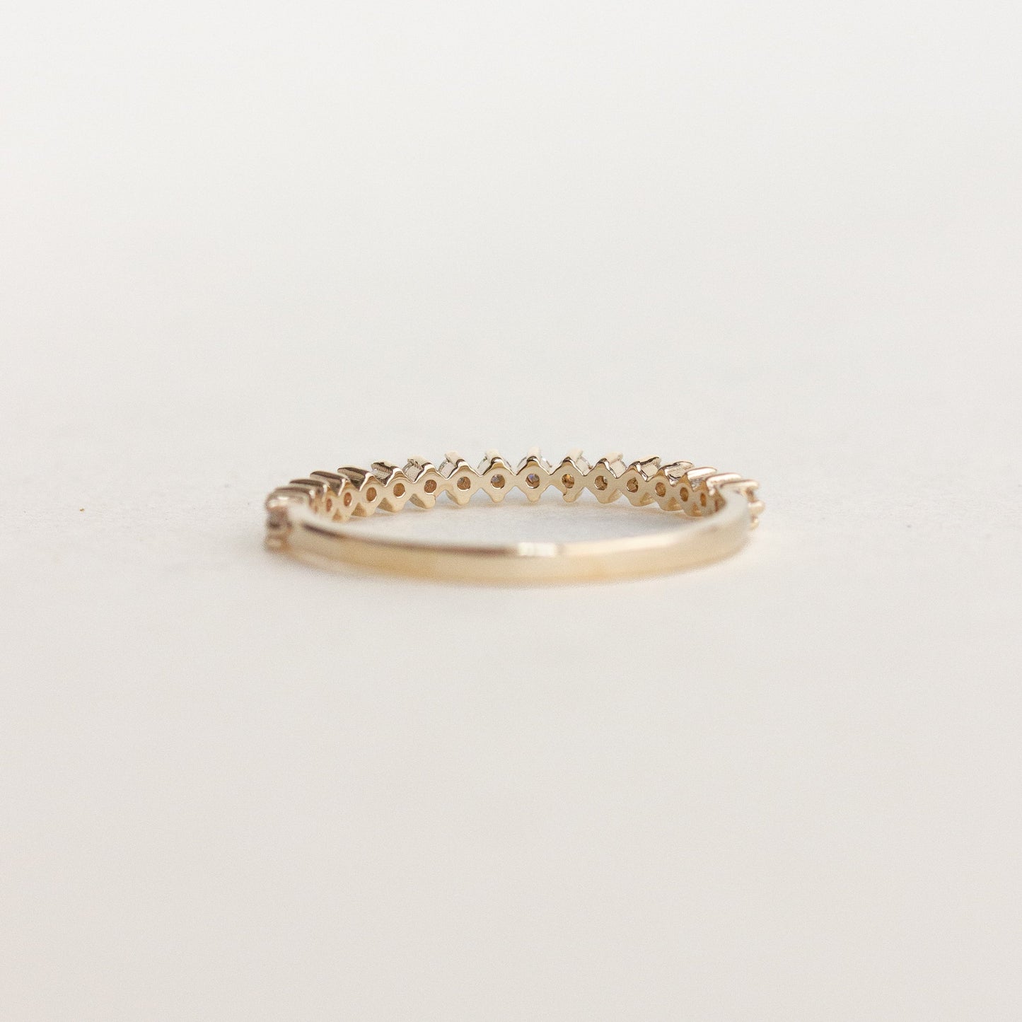 0.20 TCW Round Moissanite Full Eternity Wedding Band