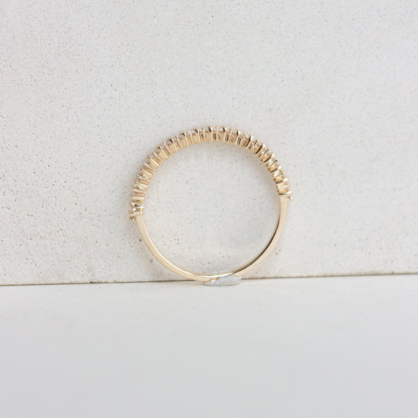 0.20 TCW Round Moissanite Full Eternity Wedding Band