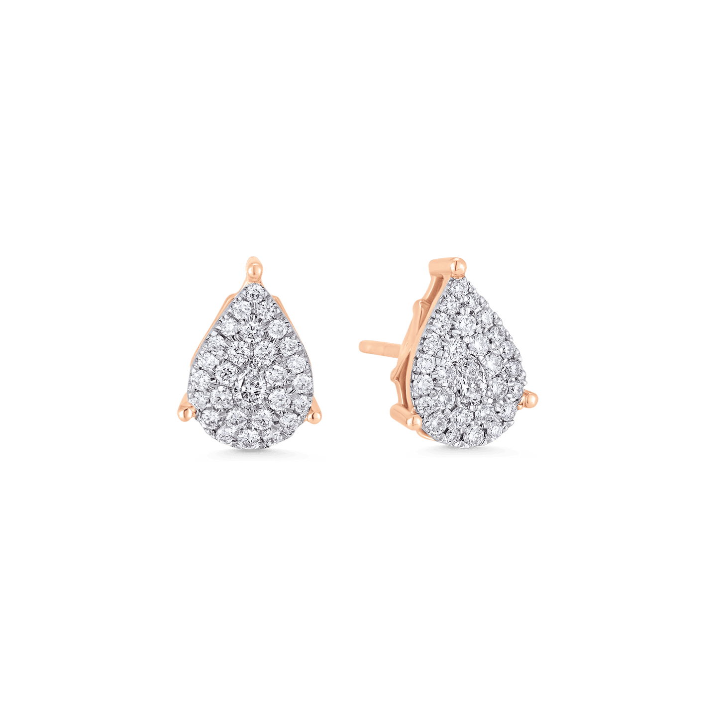 0.50 TCW Round Moissanite Diamond Cluster Stud Earrings
