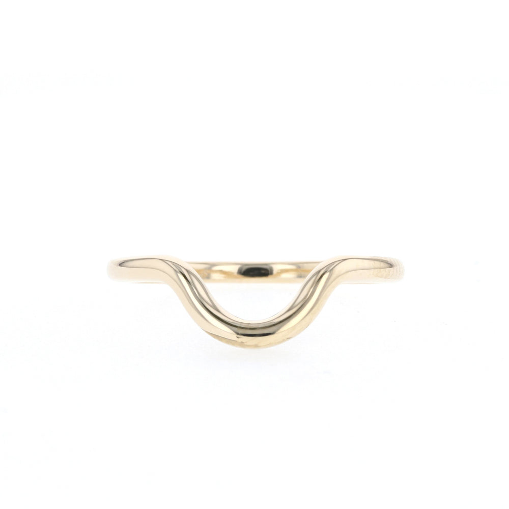 1.7mm Curve Wedding Unique Solitaire Band