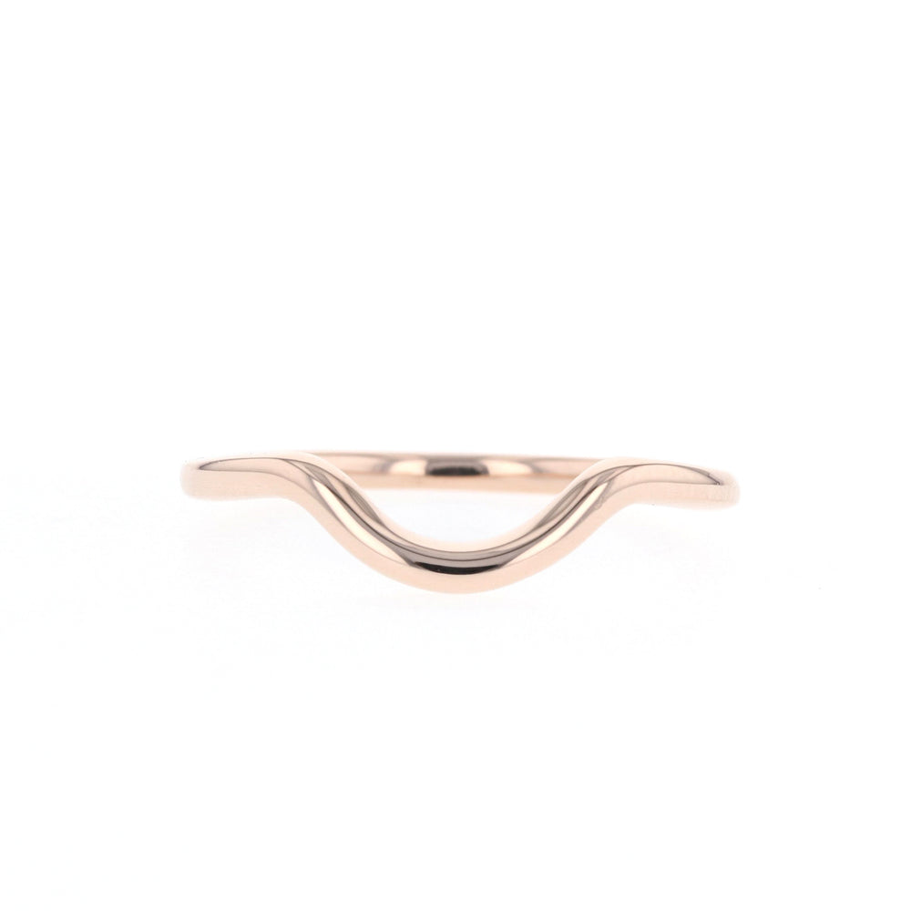 1.7mm Curve Wedding Unique Solitaire Band