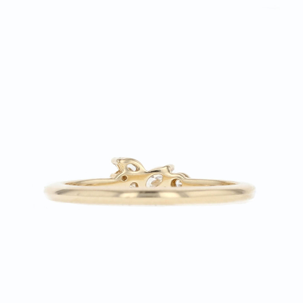 0.17ct Round And Marquise Unique Moissanite Diamond Wedding Band