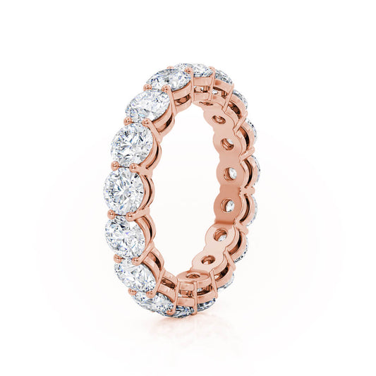 4.25 CT Round Shaped Moissanite Full Eternity Style Wedding Band