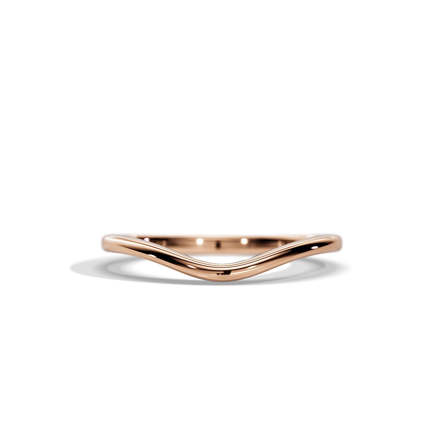 Classic Plain Curved Wedding Band for Women