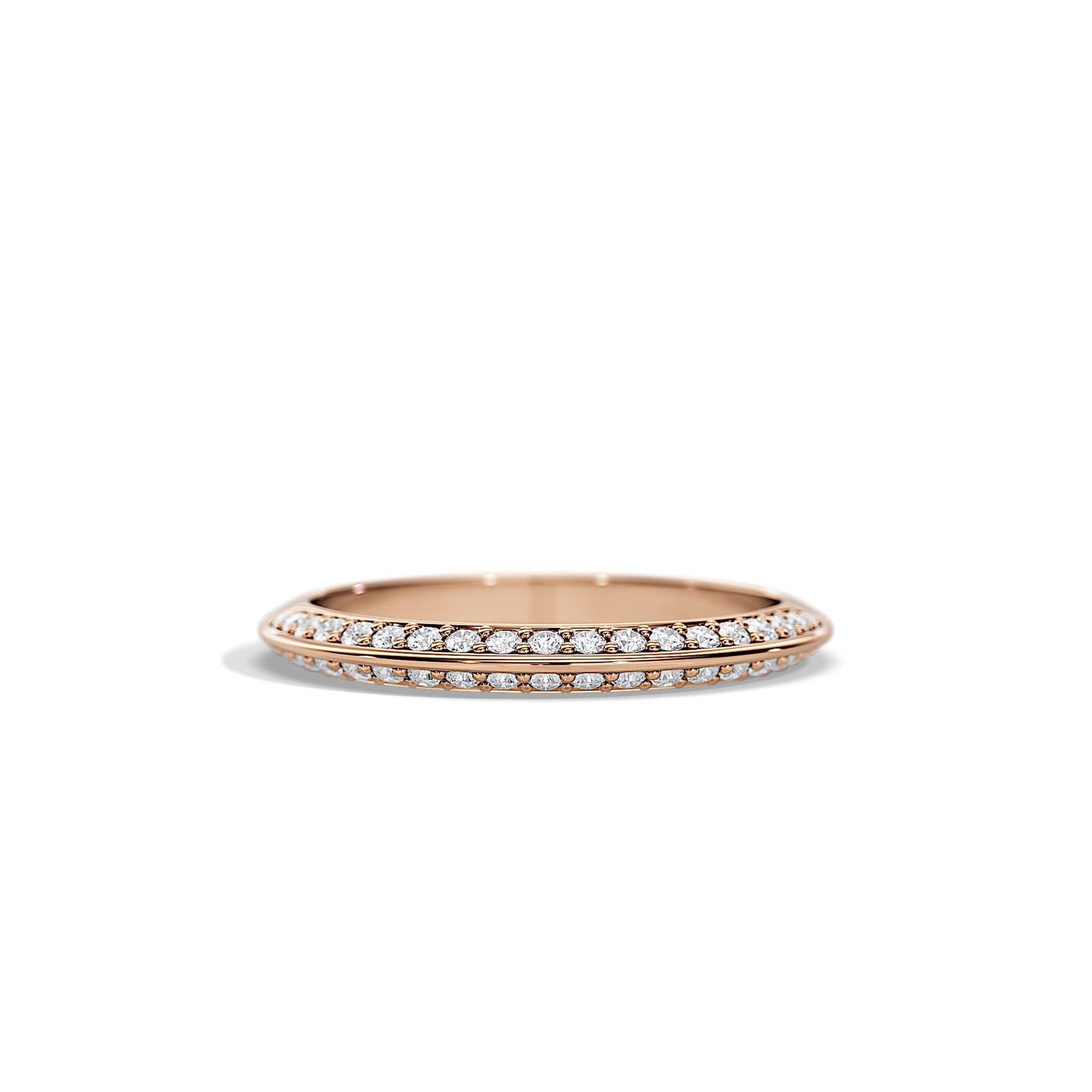 0.35 TCW Round Half Eternity Moissanite Wedding Band