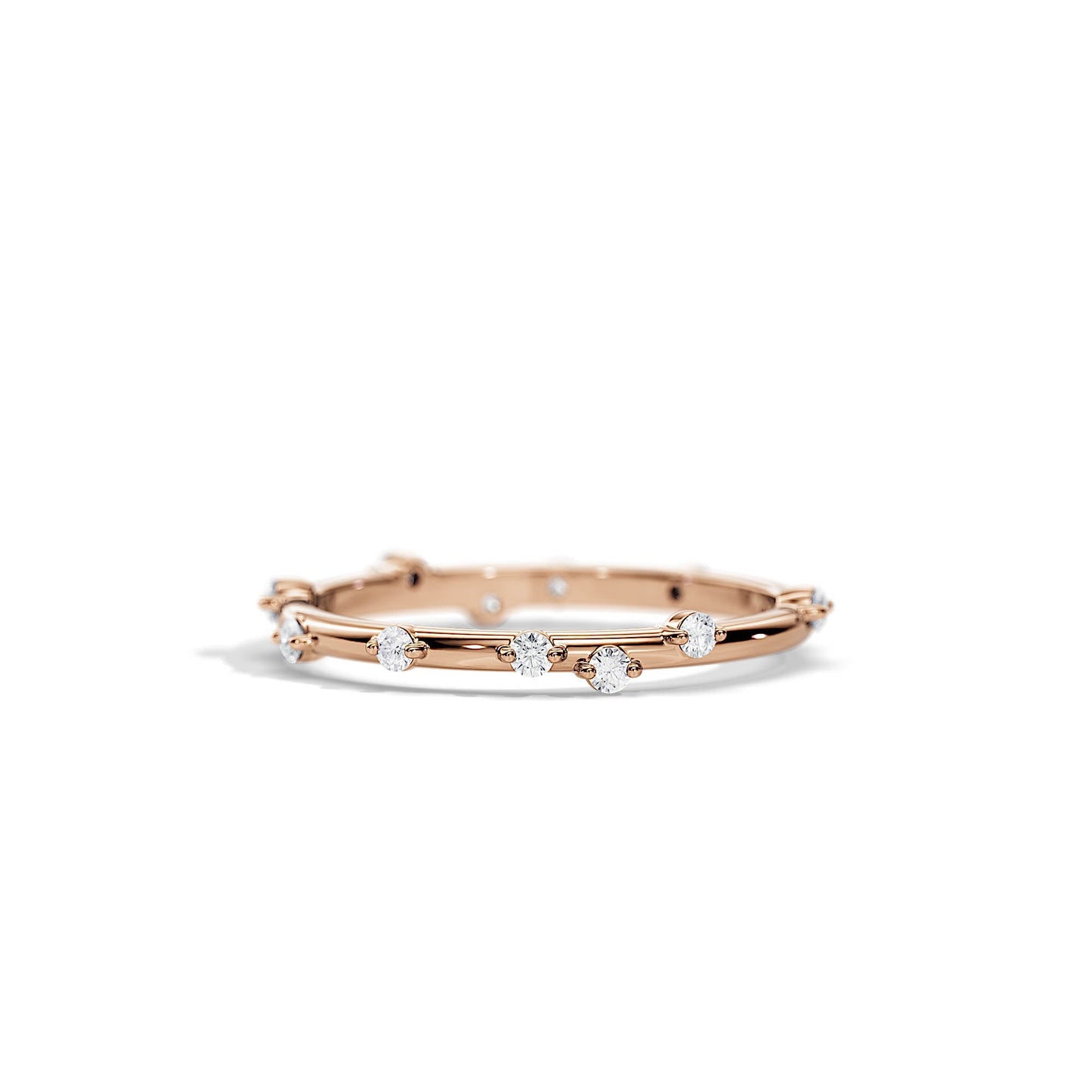 0.22 TCW Round Eternity Moissanite Wedding Band