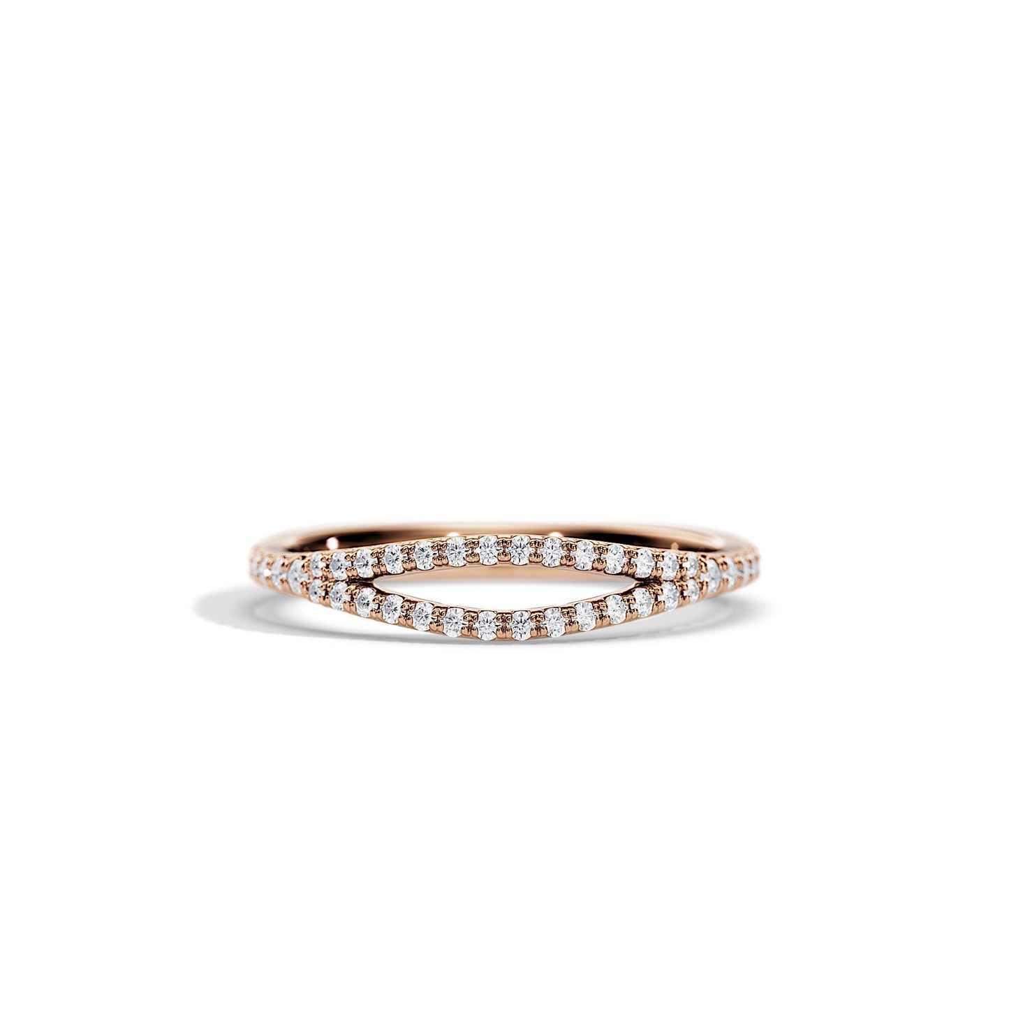 0.50 TCW Round Split Shank Wedding Band