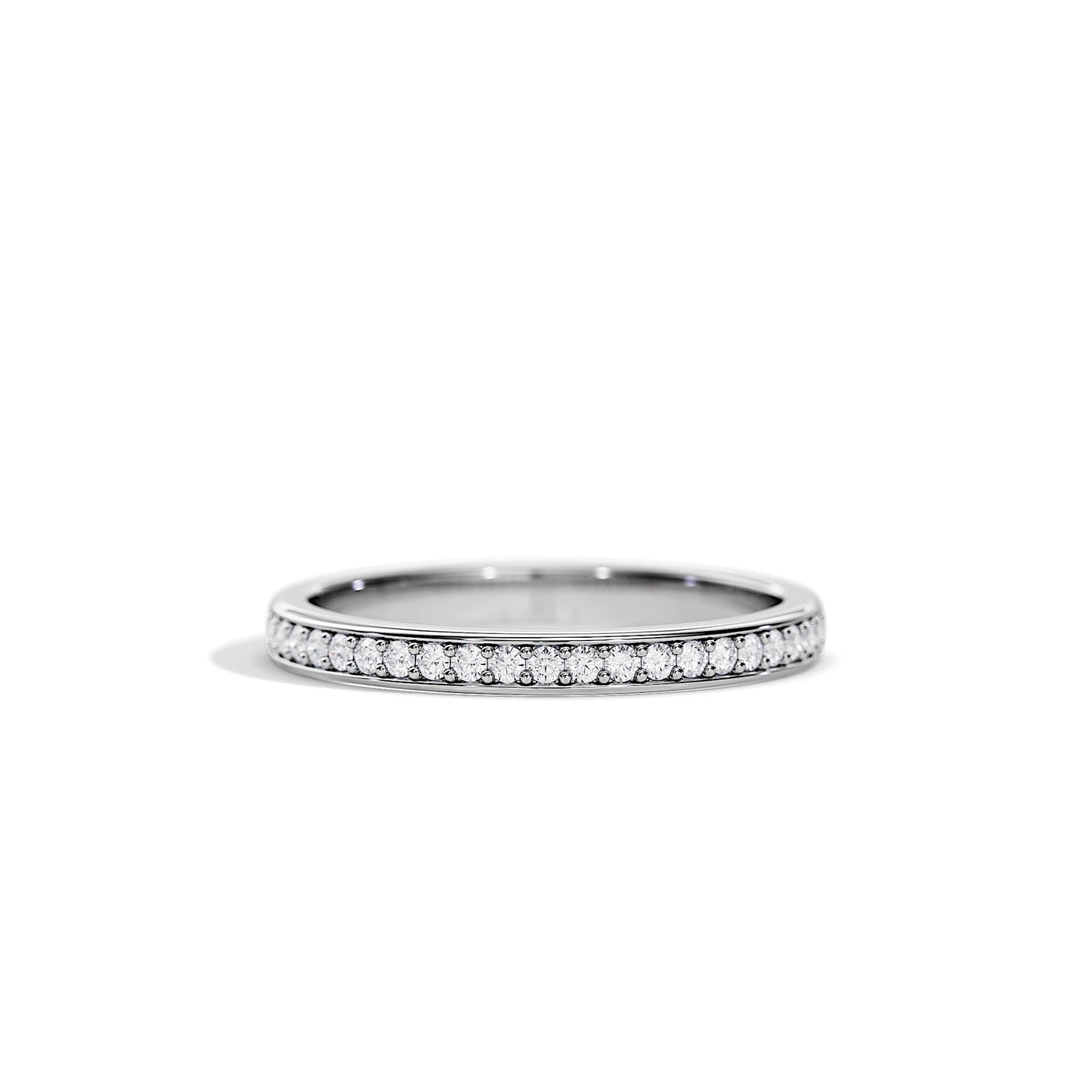 0.20 TCW Round Half Eternity Wedding Band
