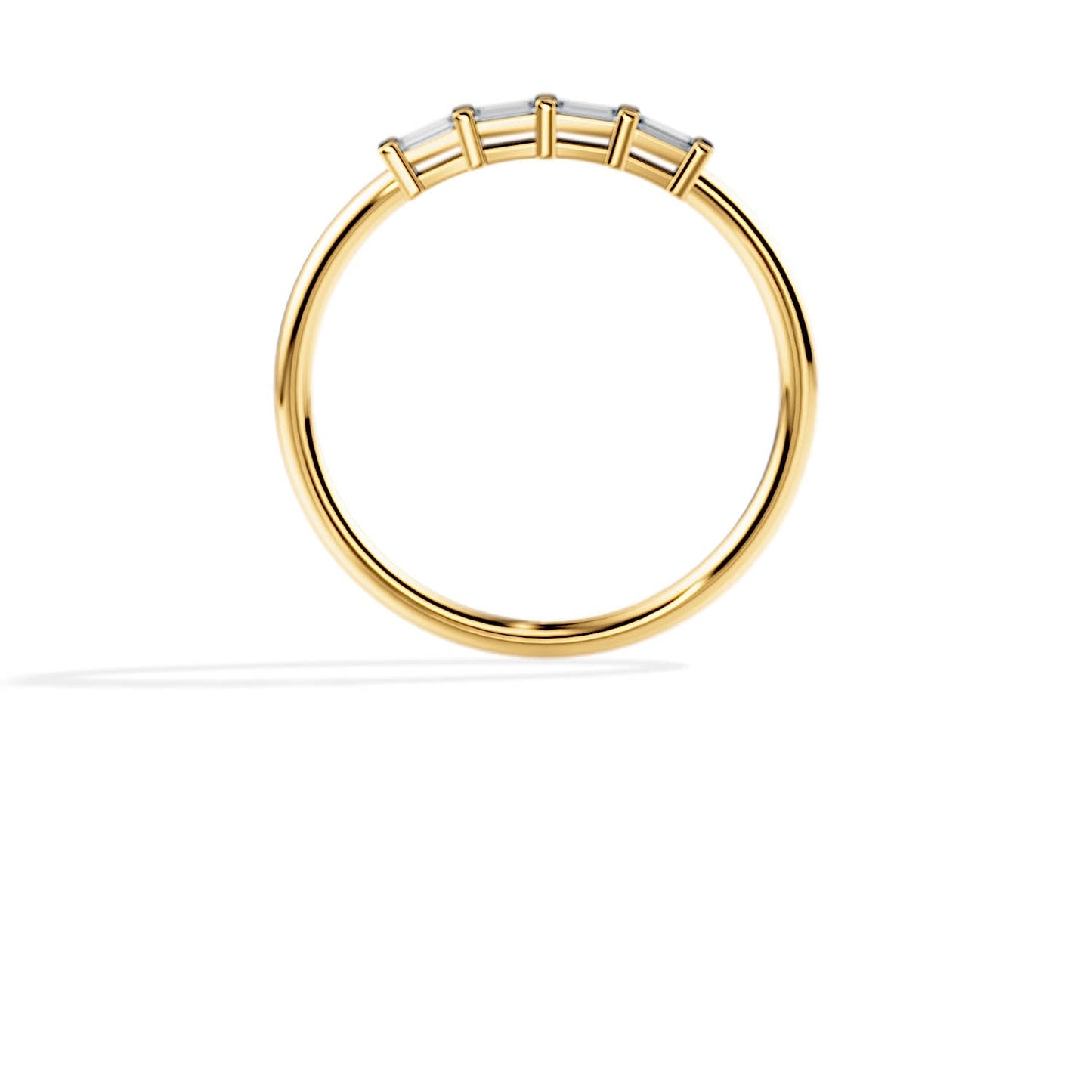 0.19 TCW Baguette Minimalist Style Wedding Band