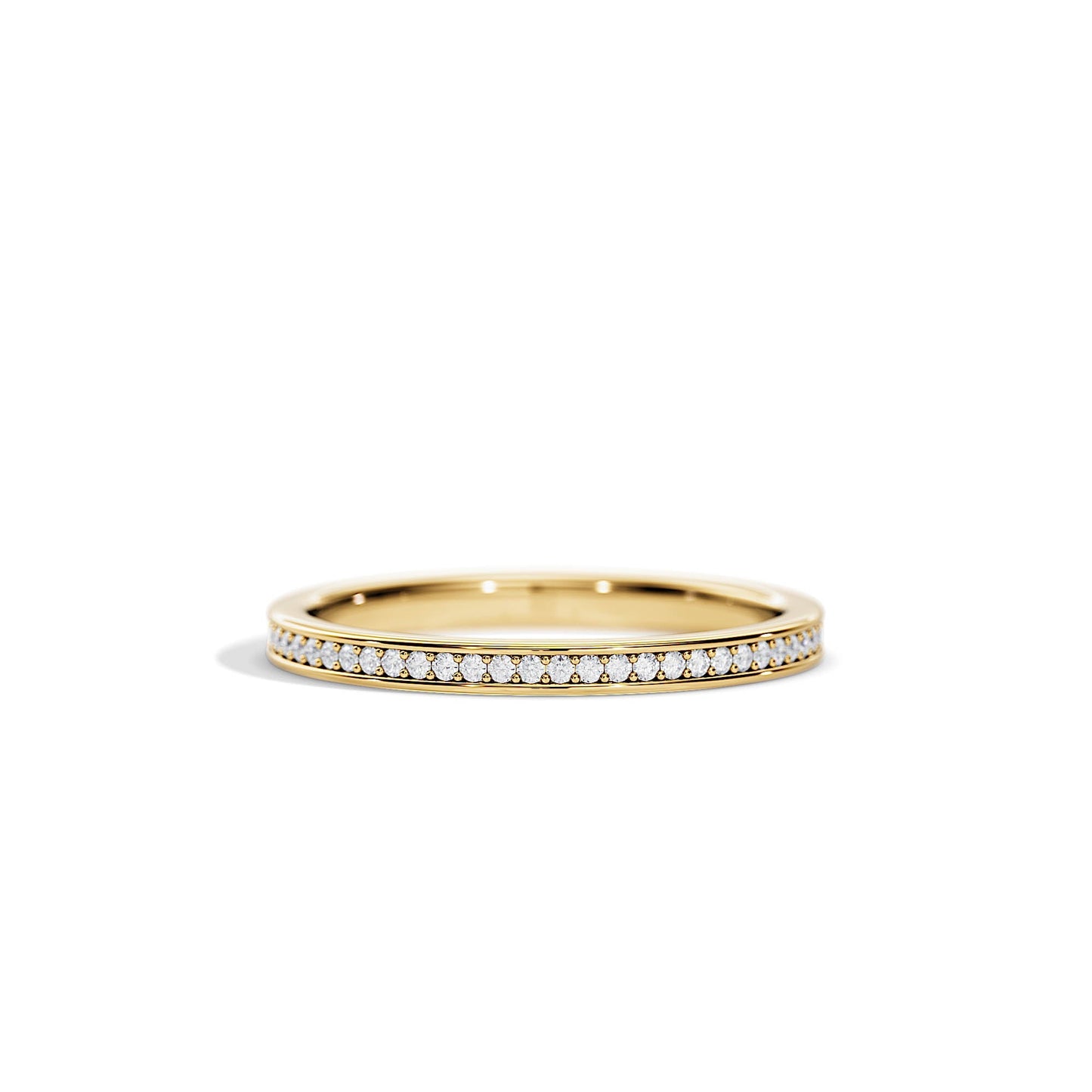 0.16 TCW Round Half Eternity Wedding Band