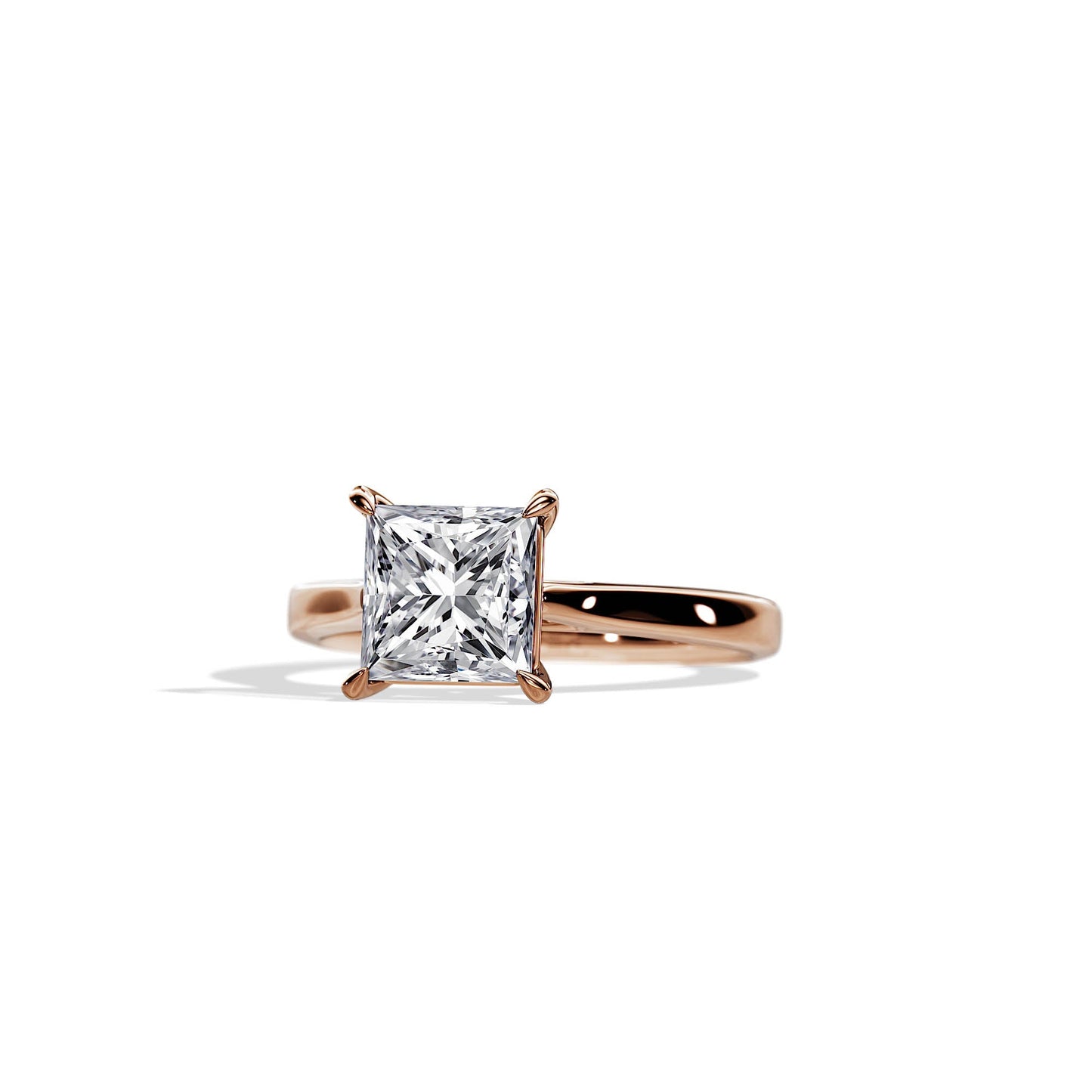 2.0 CT Princess Moissanite Solitaire Engagement Ring