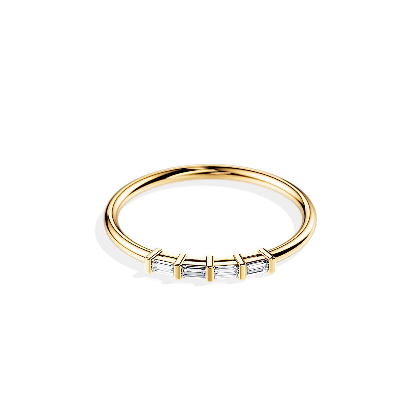 0.19 TCW Baguette Minimalist Style Wedding Band