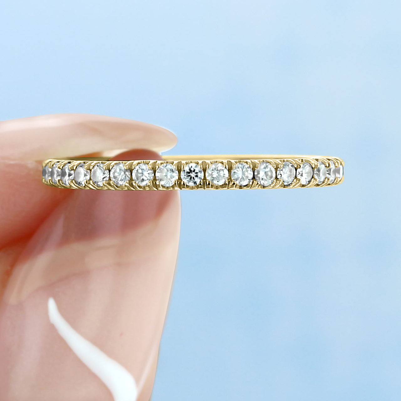 Round Brilliant Cut Full Eternity Wedding Band