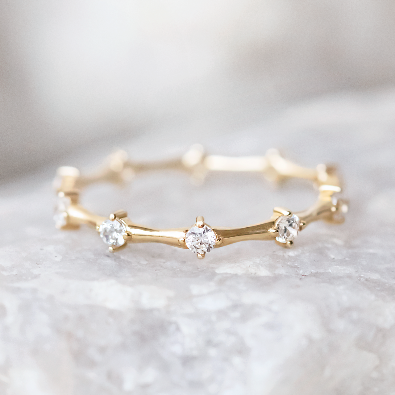 Round Brilliant Cut Full Eternity Wedding Band