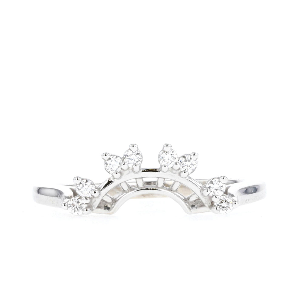 0.12ct Round Brilliant Cut Unique Moissanite Diamond Wedding Band